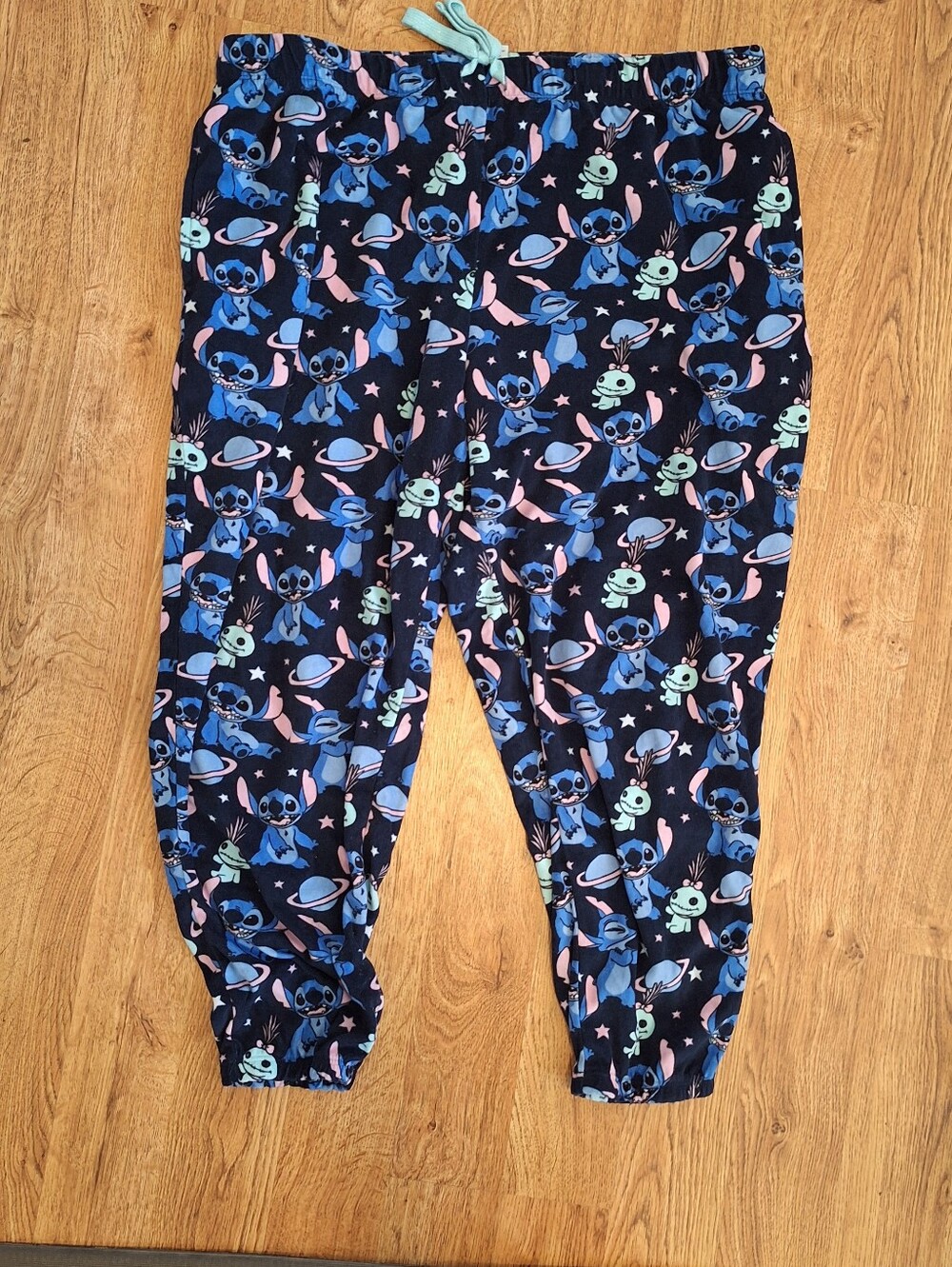Disney Navy Blue Stitch & Alien Print Pajama Bottoms